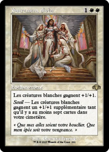 Sacrement divin, carte Magic DMR 262 — extension Dominaria Remastered