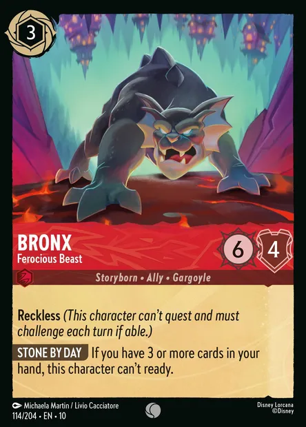 Bronx - Ferocious Beast, Disney Lorcana card CH10-114 — Whispers in the Well set
