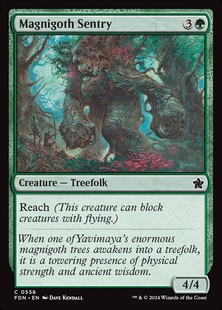 Magnigoth Sentry, Magic card FDN 556 — Foundations set
