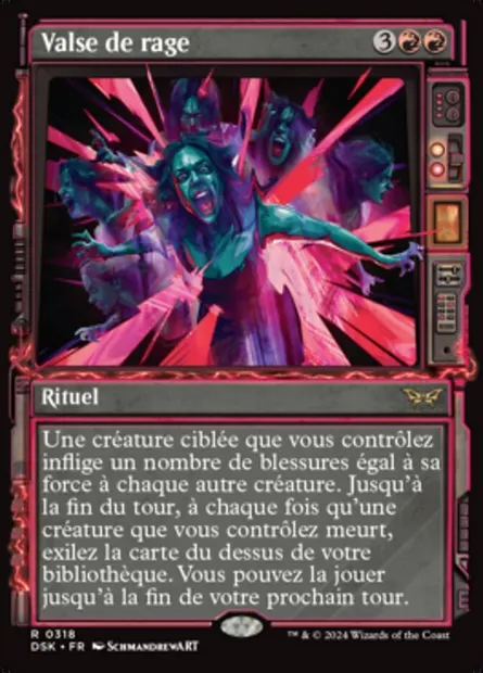 Valse de rage, carte Magic DSK 318 — extension Duskmourn: House of Horror