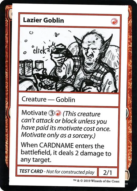 Lazier Goblin, Magic card CMB2 56 — Mystery Booster Playtest Cards 2021 set