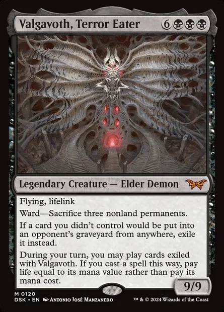 Valgavoth, Terror Eater, Magic card DSK 120 — Duskmourn: House of Horror set
