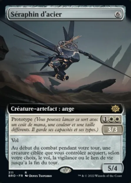 Séraphin d'acier, carte Magic BRO 311 — extension La Guerre Fratricide