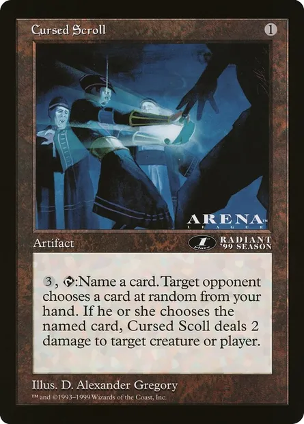 Cursed Scroll, Magic card OLEP 79 — Oversized League Prizes set