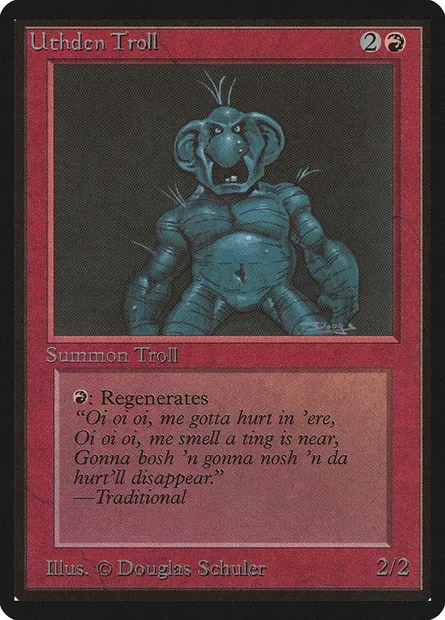 Uthden Troll, Magic card LEB 181 — Limited Edition Beta set