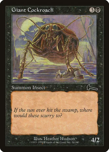 Giant Cockroach, Magic card ULG 54 — Urza's Legacy set