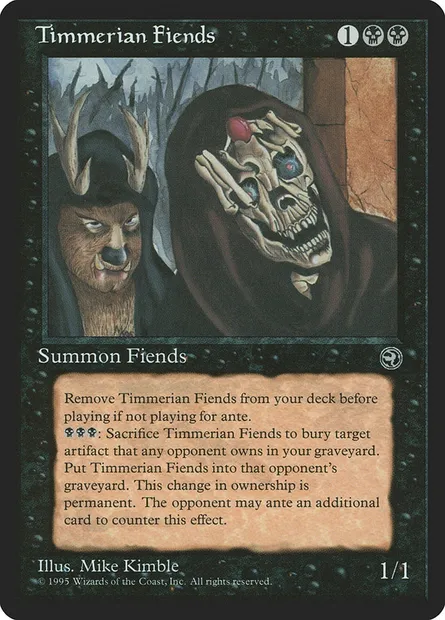 Timmerian Fiends, Magic card HML 58 — Homelands set