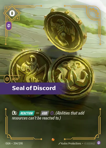 Seal of Discord, carte Riftbound OGN 204 — extension Origins