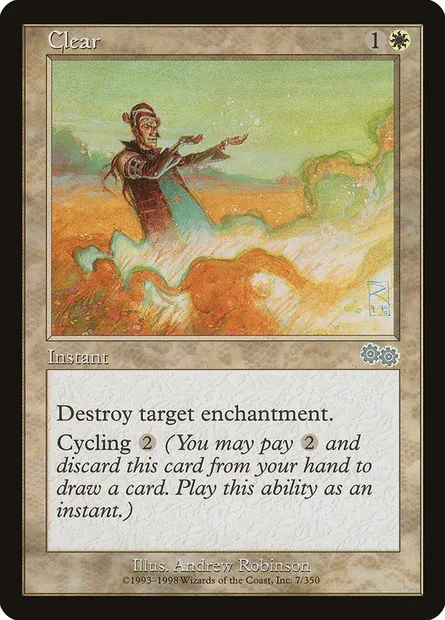 Clear, Magic card USG 7 — Urza's Saga set
