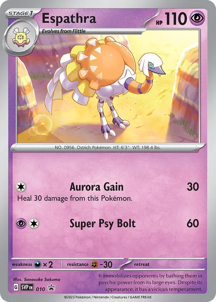 Espathra, Pokémon card PR-SV 010 — SVP Black Star Promos set