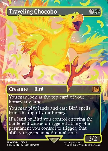 Chocobo voyageur, carte Magic FIN 551a — extension Final Fantasy
