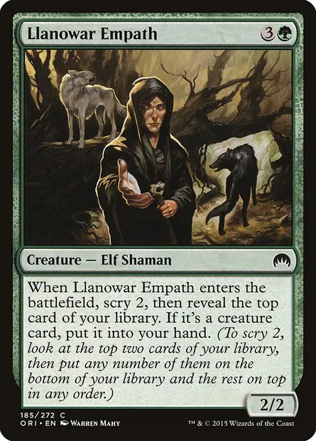 Llanowar Empath, Magic card ORI 185 — Magic Origins set