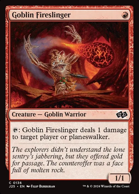 Goblin Fireslinger, Magic card J25 136 — Foundations Jumpstart set