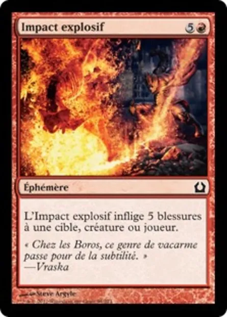 Impact explosif, carte Magic RTR 94 — extension Retour à Ravnica