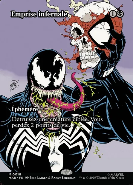 Emprise infernale, carte Magic MAR 18 — extension Marvel Universe