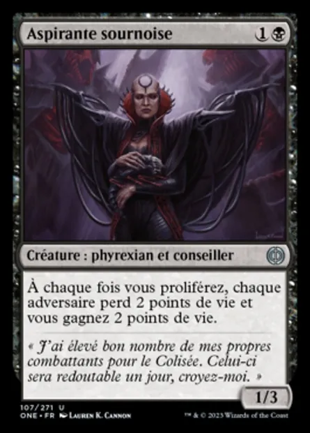 Aspirante sournoise, carte Magic ONE 107 — extension Tous Phyrexians