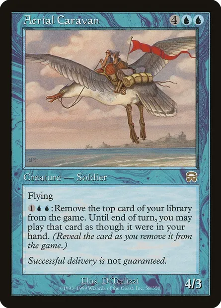Caravane aérienne, carte Magic MMQ 58 — extension Masques de Mercadia
