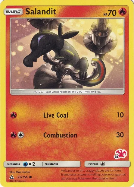 Salandit, Pokémon card BA20 025c-31 — Battle Academy 2020 set