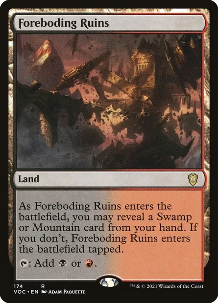 Foreboding Ruins, Magic card VOC 174 — Crimson Vow Commander set