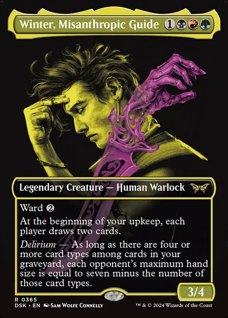 Winter, Misanthropic Guide, Magic card DSK 365 — Duskmourn: House of Horror set