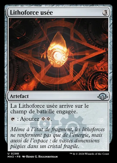 Lithoforce usée, carte Magic MH3 298 — extension Modern Horizons 3