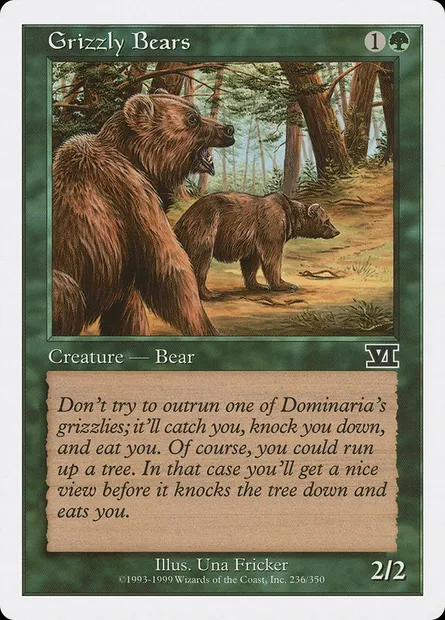 Grizzlis, carte Magic 6ED 236 — extension Classic Sixth Edition