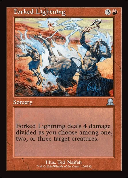 Forked Lightning, Magic card PLST ME3-100 — The List set