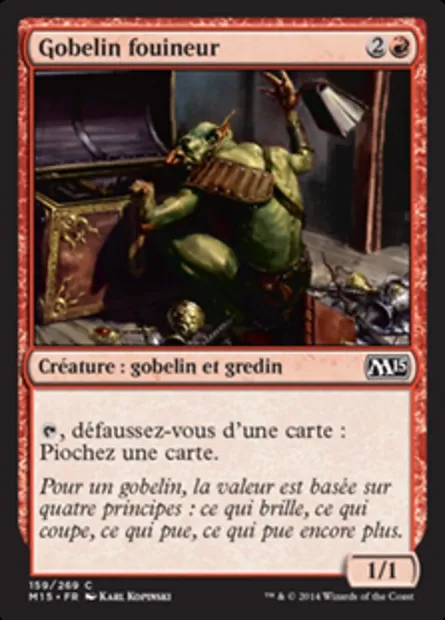 Gobelin fouineur, carte Magic M15 159 — extension Magic 2015