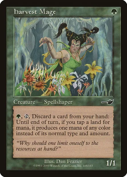 Harvest Mage, Magic card NEM 105 — Nemesis set