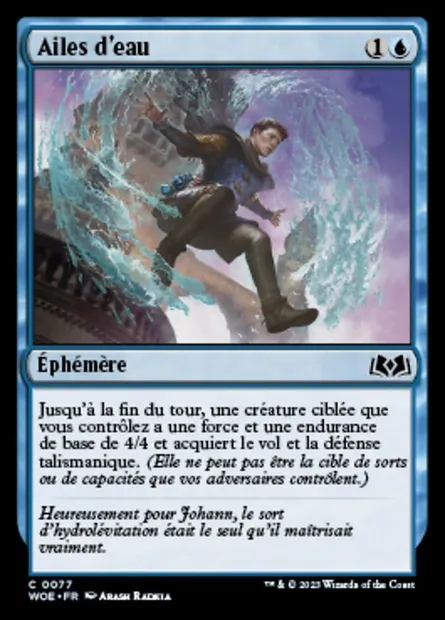 Ailes d'eau, carte Magic WOE 77 — extension Wilds of Eldraine
