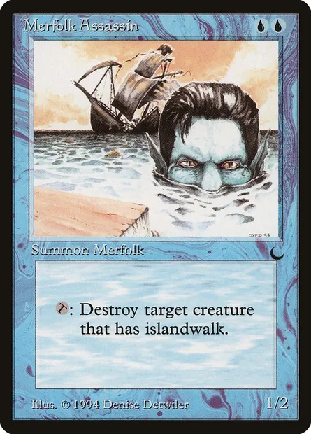 Merfolk Assassin, Magic card DRK 32 — The Dark set