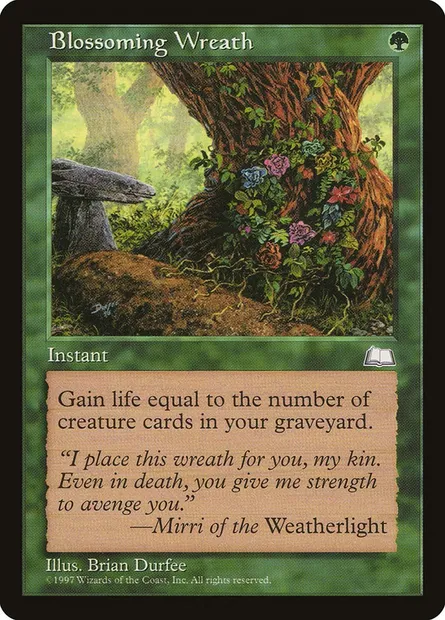 Blossoming Wreath, Magic card WTH 120 — Weatherlight set