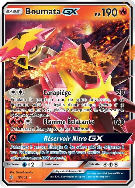Boumata GX, carte Pokémon GRI 18 — extension Gardiens Ascendants