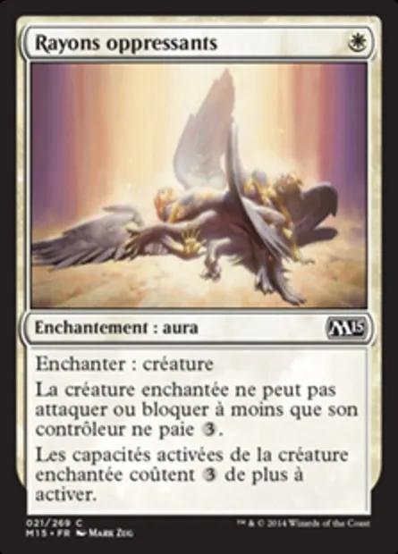 Rayons oppressants, carte Magic M15 21 — extension Magic 2015