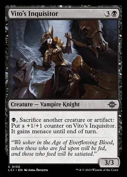 Vito's Inquisitor, Magic card LCI 130 — The Lost Caverns of Ixalan set