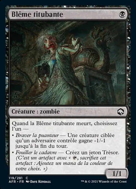 Blême titubante, carte Magic AFR 119 — extension Forgotten Realms: Aventures dans les Royaumes Oubliés