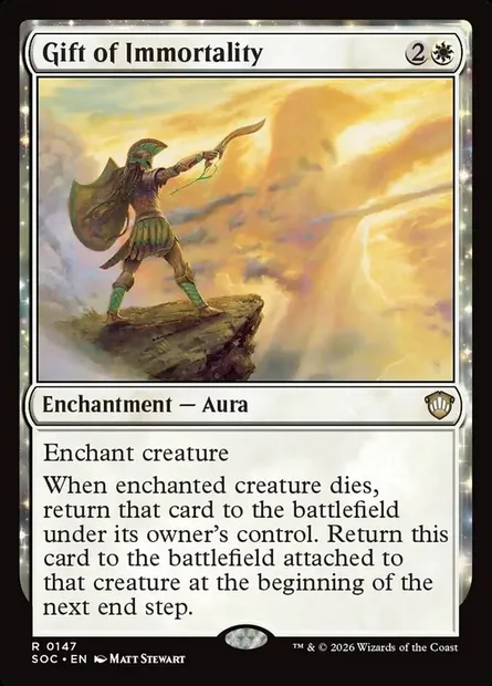 Gift of Immortality, Magic card SOC 147 — Secrets of Strixhaven Commander set