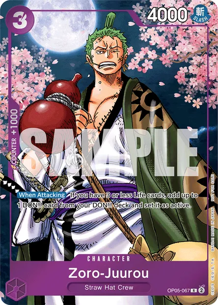 Zoro-Juurou, One Piece card OP05-067 — AWAKENING OF THE NEW ERA set