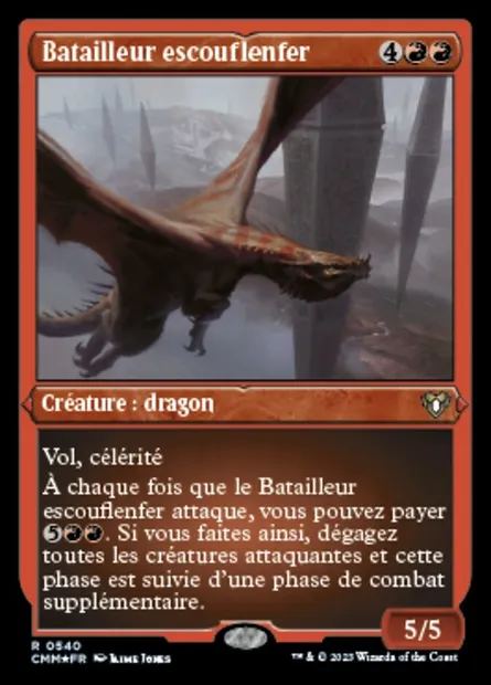 Batailleur escouflenfer, carte Magic CMM 540 — extension Commander Masters