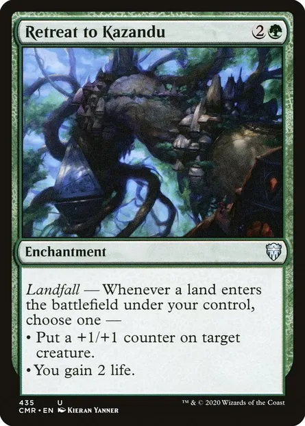 Retreat to Kazandu, Magic card CMR 435 — Commander Legends set