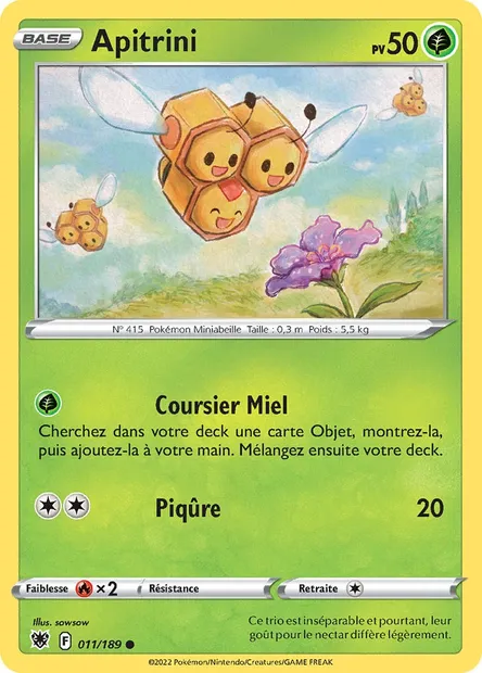Apitrini, carte Pokémon ASR 011 — extension Astres Radieux