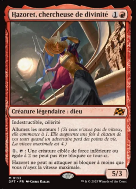 Hazoret, chercheuse de divinité, carte Magic DFT 133 — extension Aetherdrift