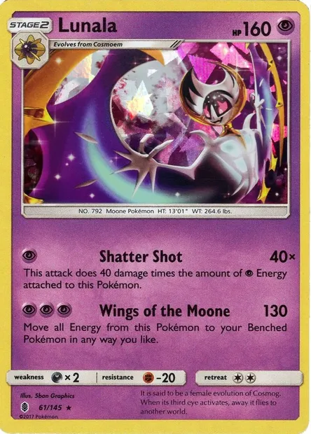 Lunala, carte Pokémon TDX 061-2 — extension Theme Deck & Blisters Exclusives