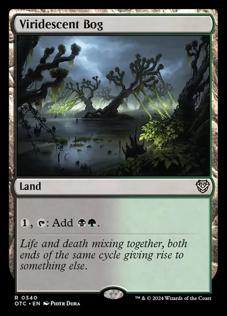 Viridescent Bog, Magic card OTC 340 — Outlaws of Thunder Junction Commander set