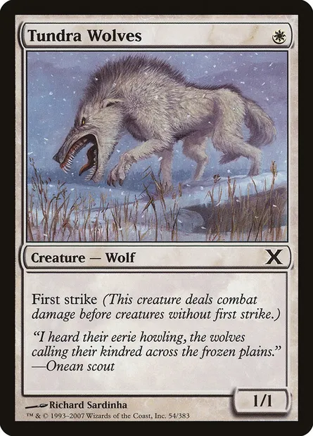 Tundra Wolves, Magic card 10E 54 — Tenth Edition set