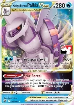 Origin Forme Palkia VSTAR, Pokémon card PPS 040-3 — Play! Pokémon Prize Pack Series set