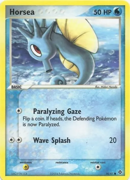 Horsea, Pokémon card EXBS 058 — EX Battle Stadium set