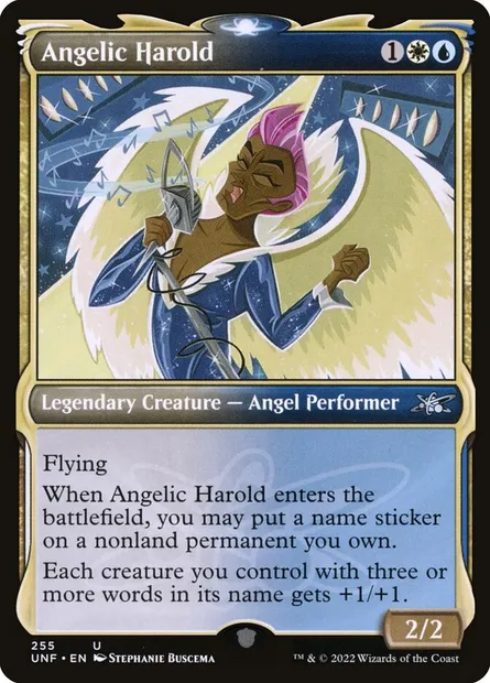 Angelic Harold, carte Magic UNF 255 — extension Unfinity