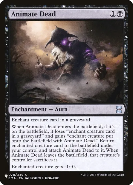 Animation des morts, carte Magic PLST EMA-78 — extension The List