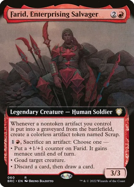 Farid, Enterprising Salvager, Magic card BRC 60 — The Brothers' War Commander set